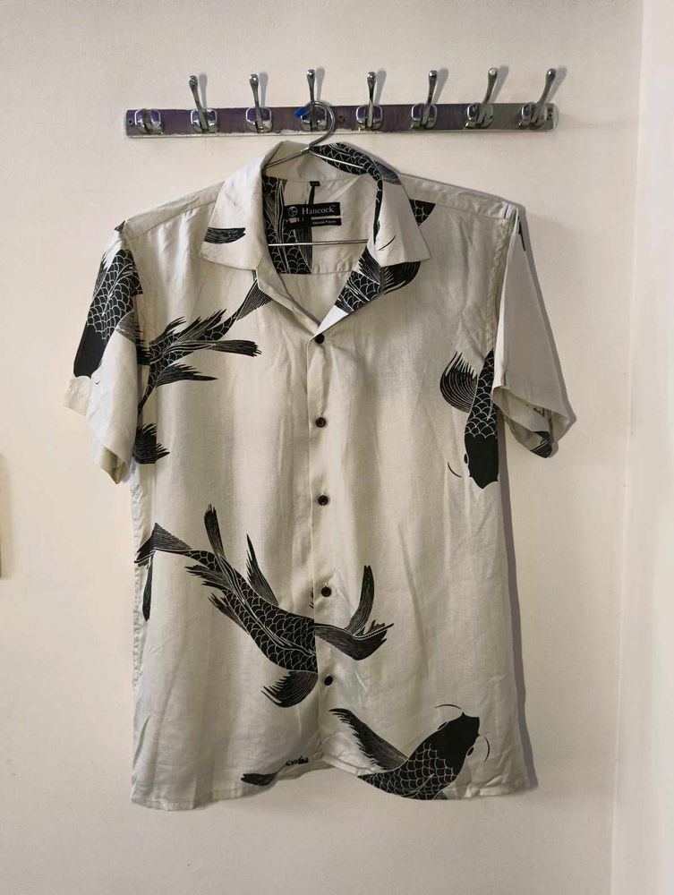 Men's Short Sleeve Shirt with Koi Fish Print