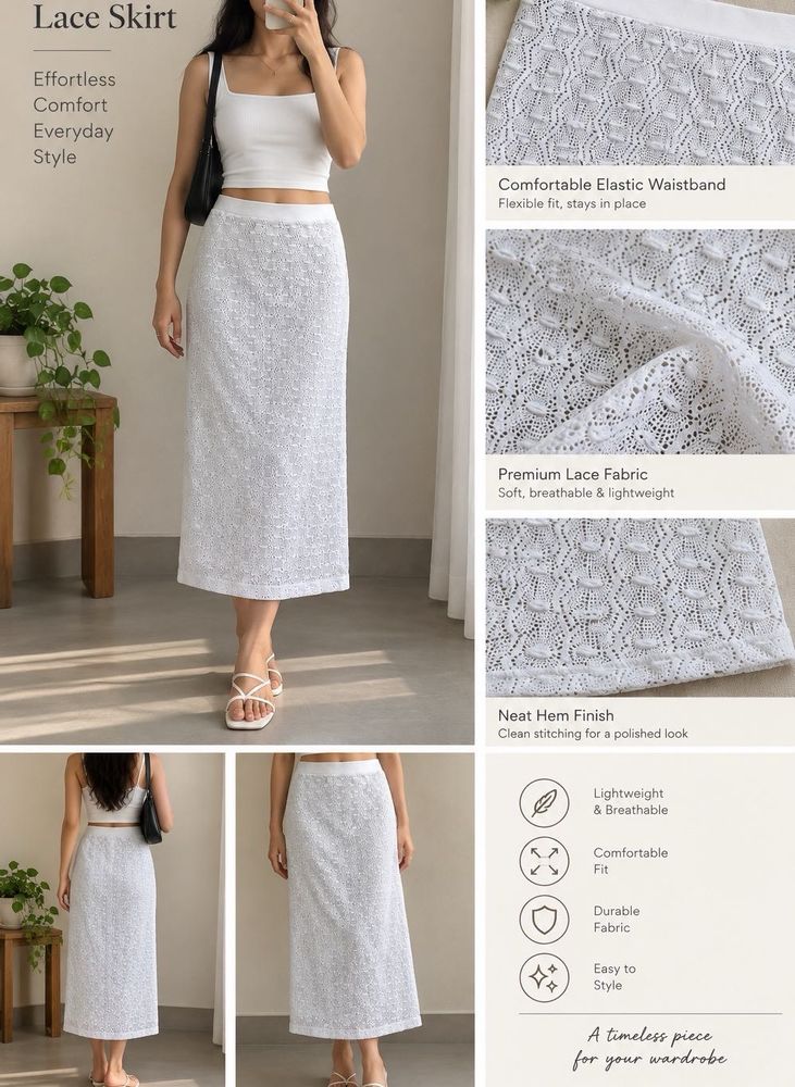 H&amp;m CROCHET Midi Skirt