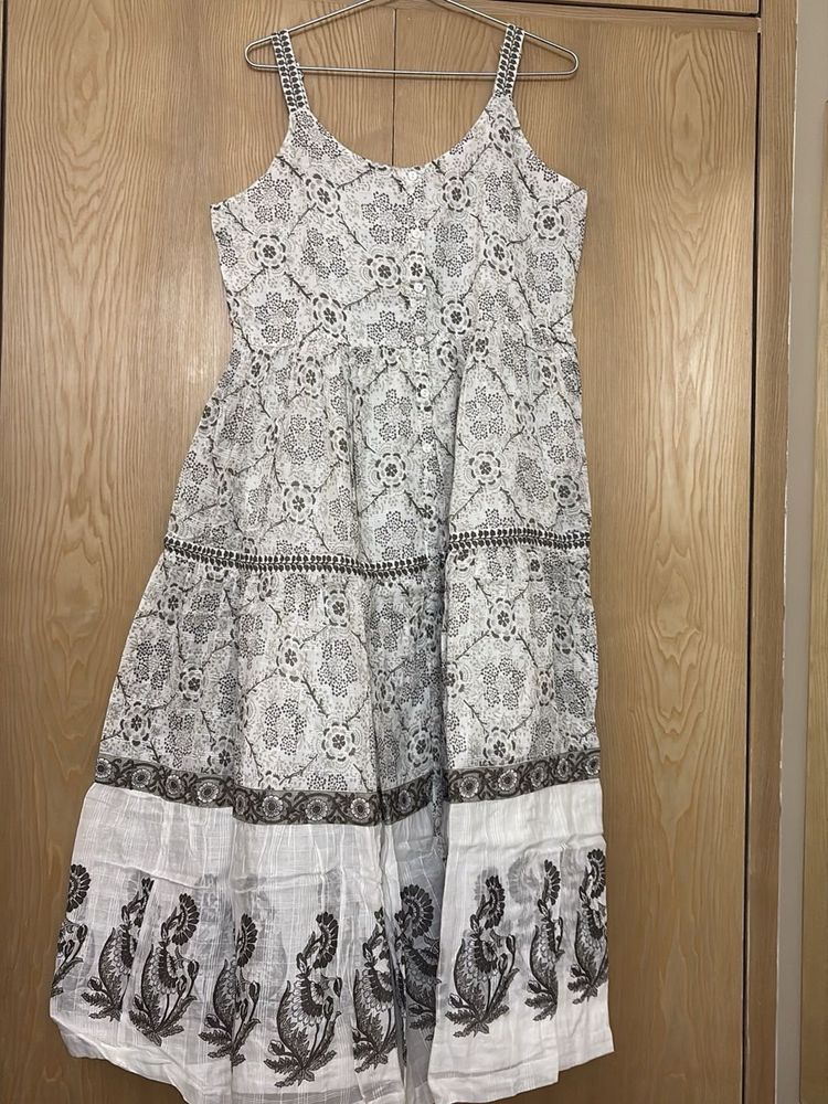 Boho Tiered Maxi Dress with Print