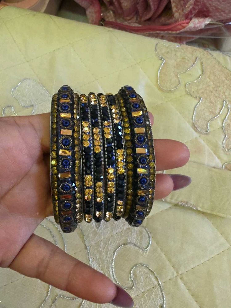 6 Set of Embellished Bangles