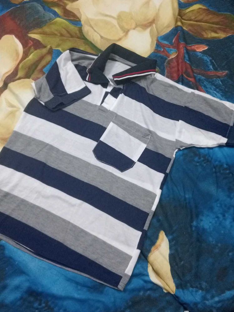 Striped Polo T-Shirt