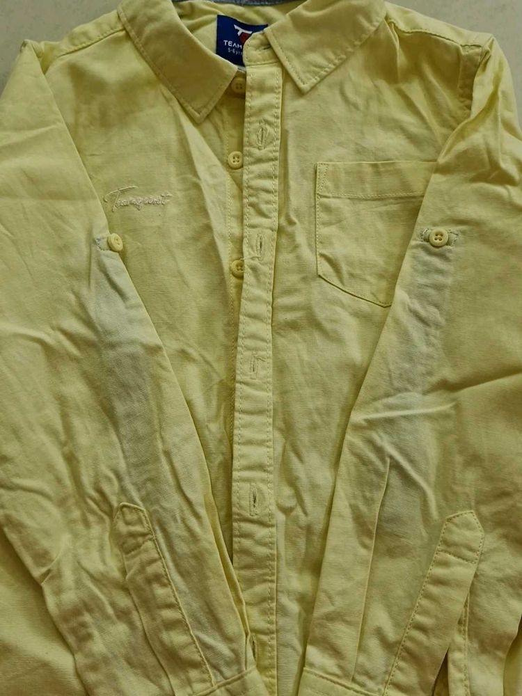 Men's Yellow Long Sleeve Shirt