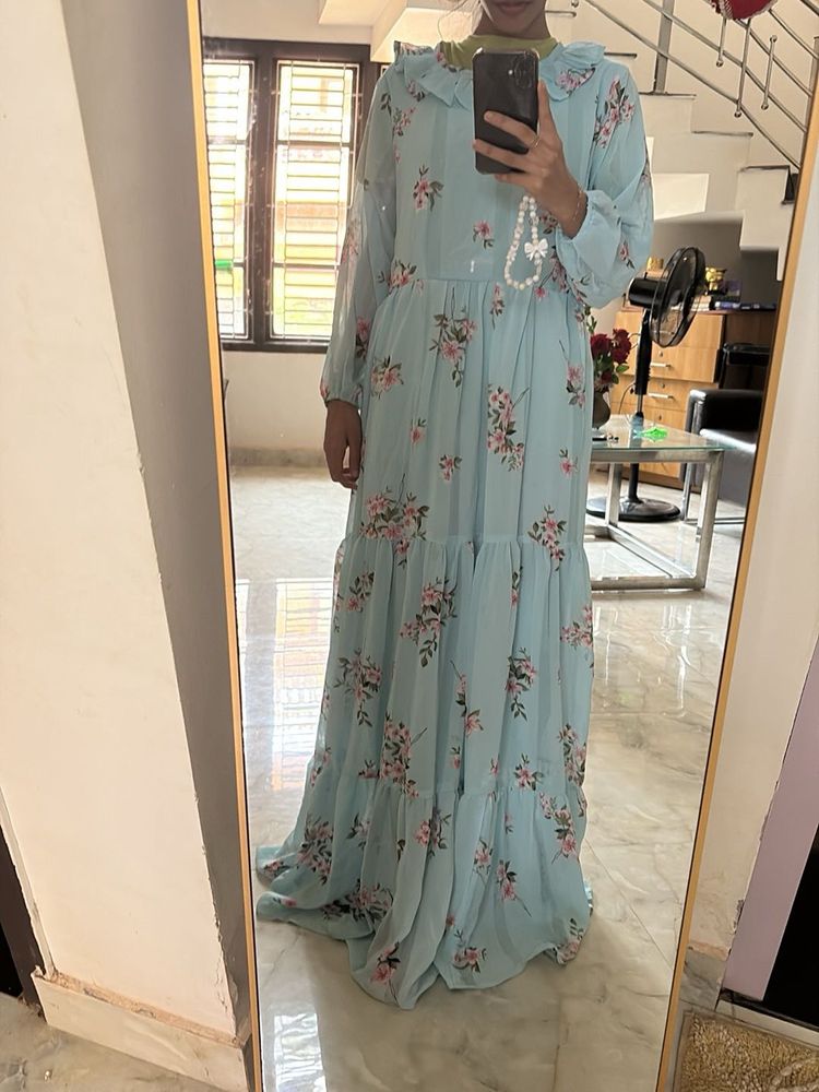 Flowy Floral Tiered Maxi Gown