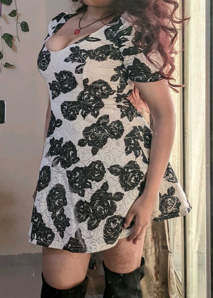 Floral Lace Mini Dress