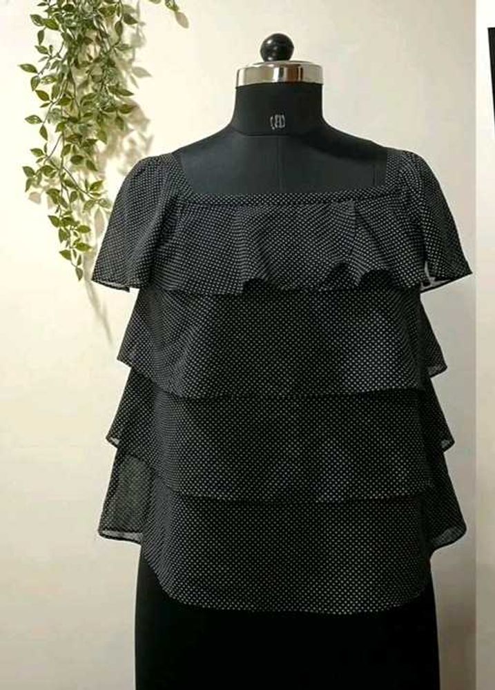 Ruffle Polka Dot Top