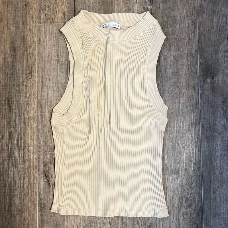 ZARA RIPPED TANK TOP