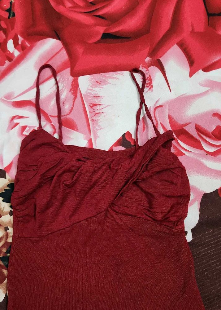 Red Spaghetti Strap Top