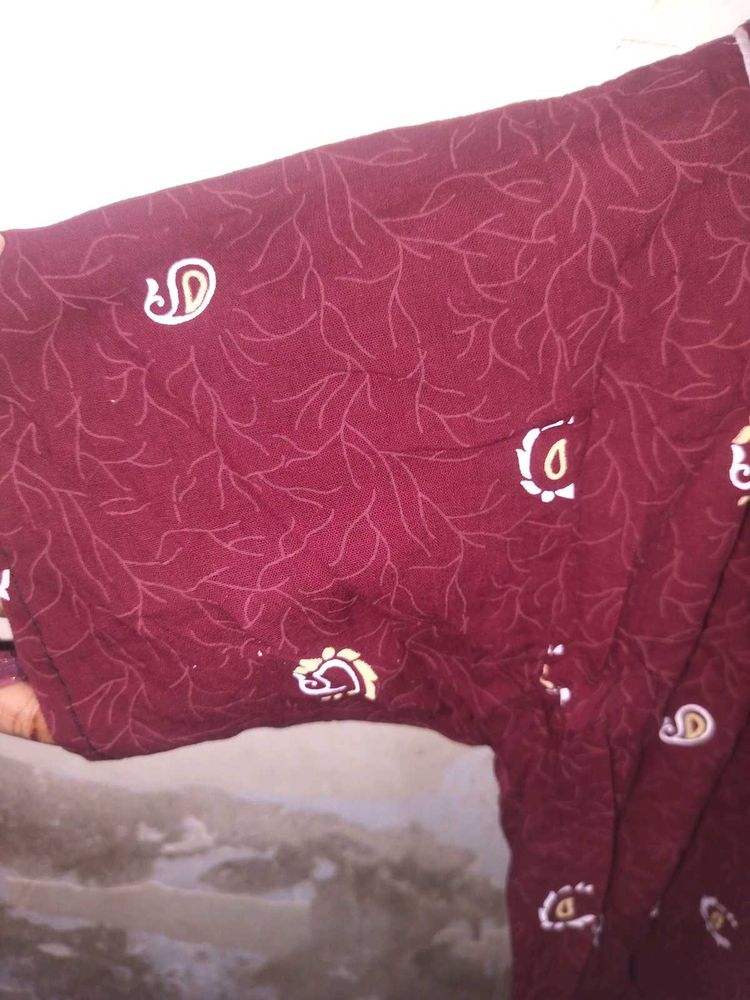 Maroon Designing Gown