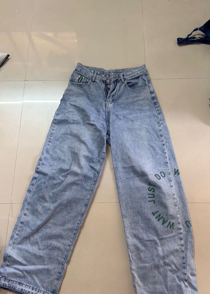 Light Wash Wide Leg Jeans