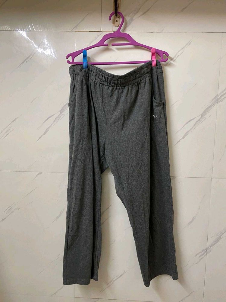 BlinkIn Grey 7XL Cotton Relaxed-Fit Track Pants