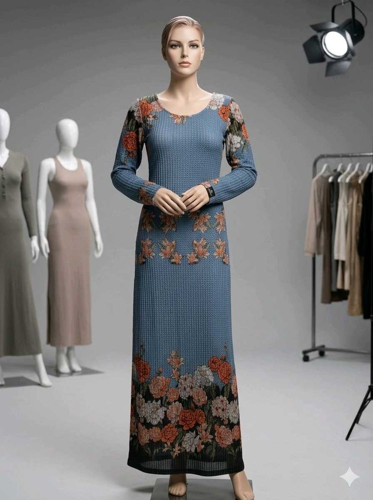 Blue Floral Maxi Dress