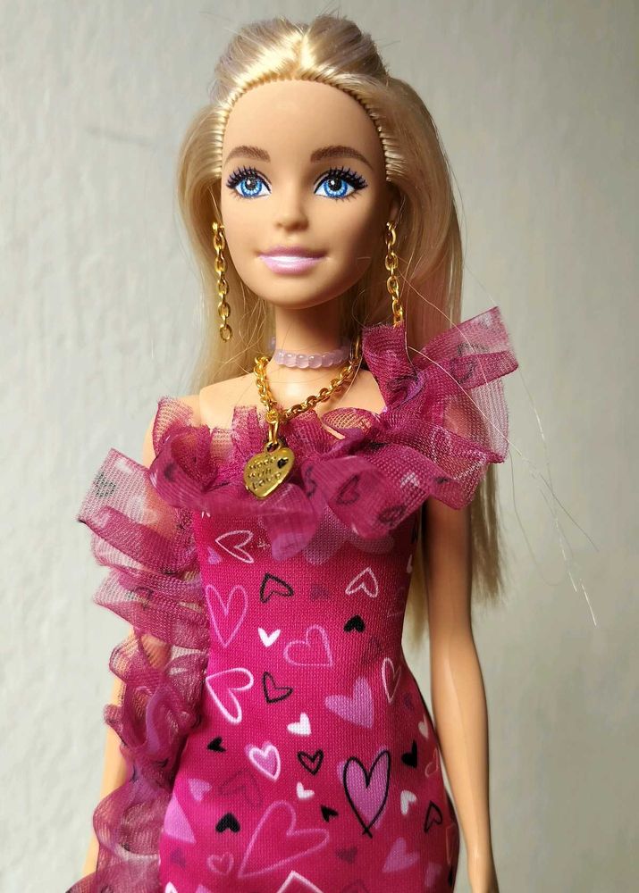 Barbie Doll with Pink Heart Dress
