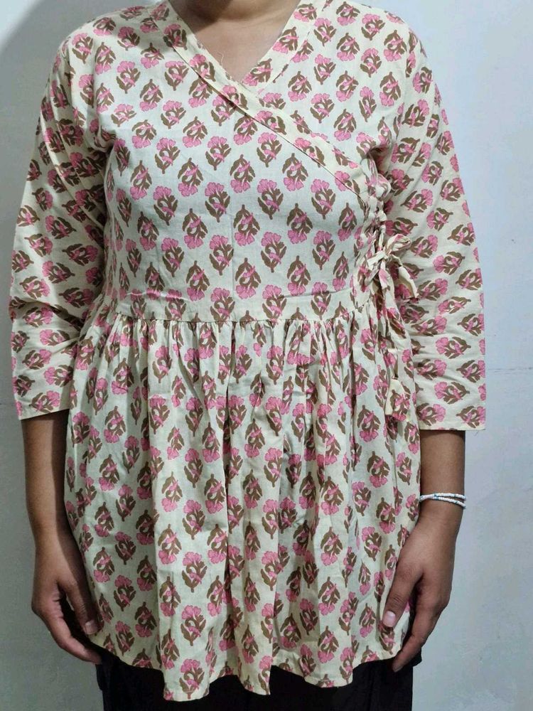 Floral Print Cotton Kurta