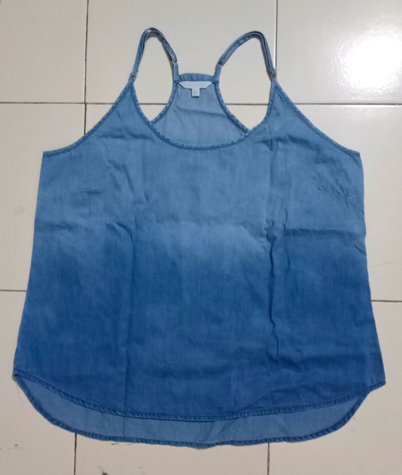 Denim Spaghetti Top