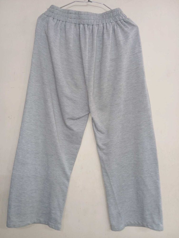 Gray Wide Leg Sweatpants