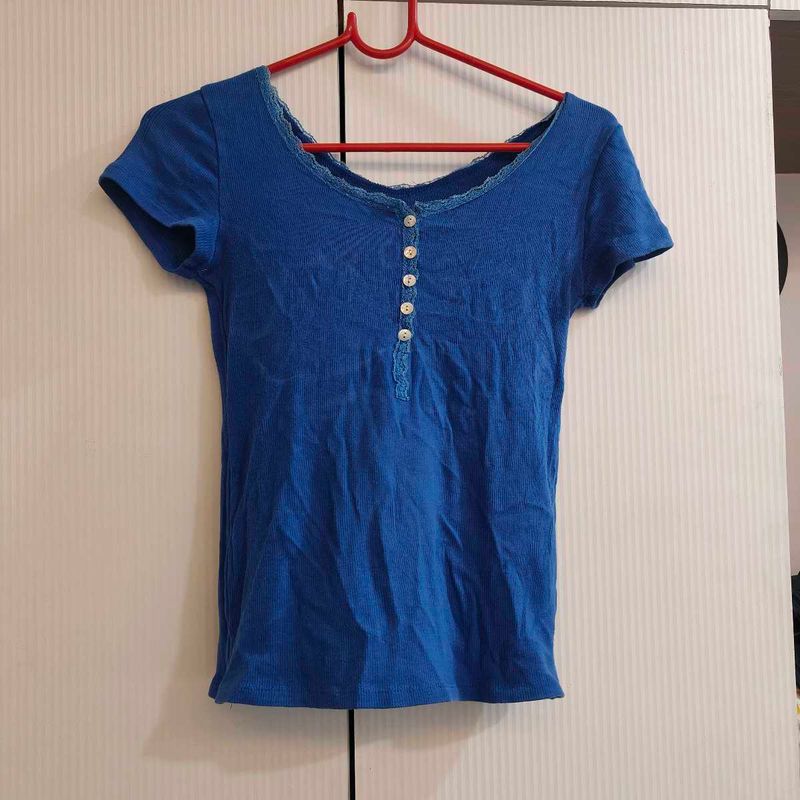 Blue Henley Top