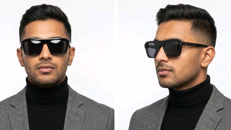 Stylish Black Square Sunglasses