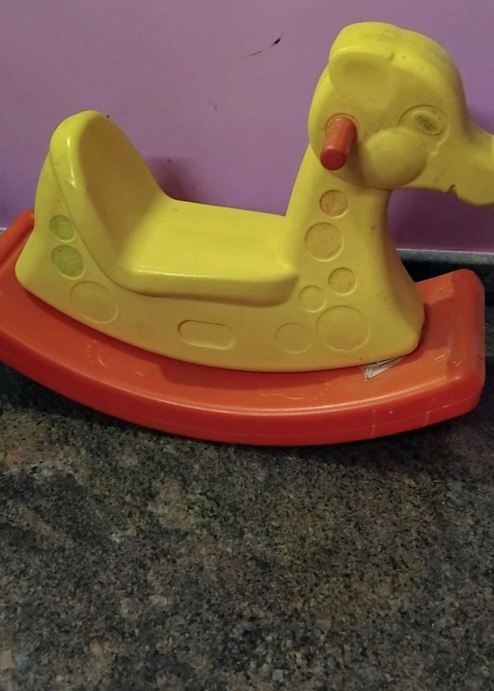Yellow Giraffe Rocker Toy