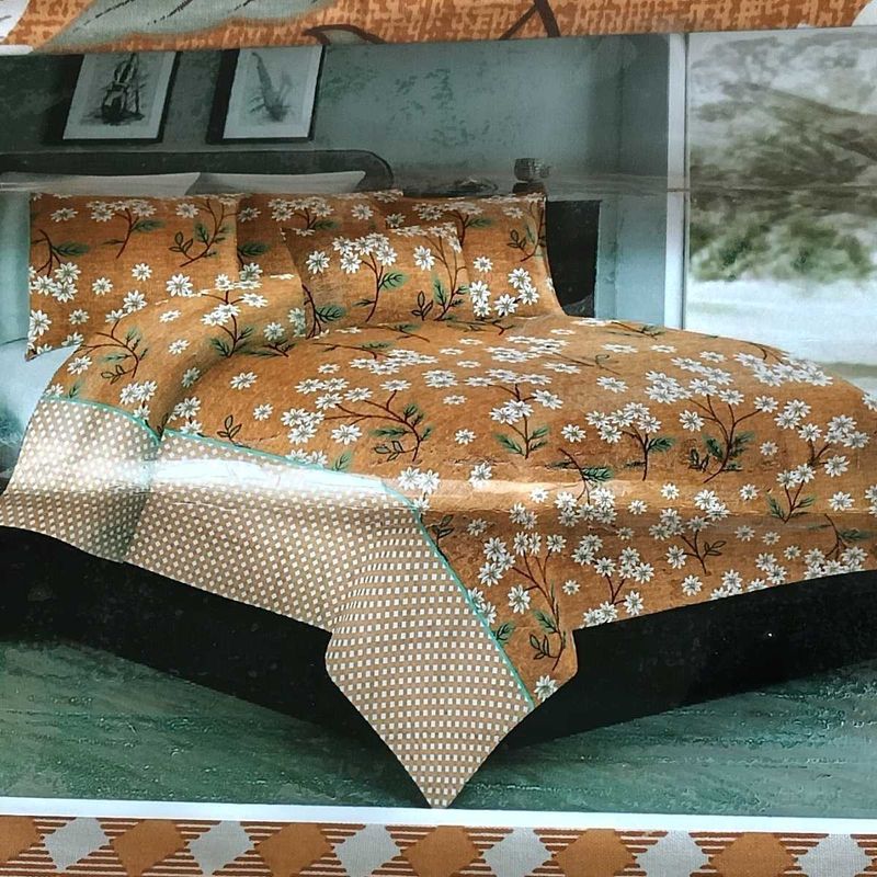 Floral Cotton Bedsheet with pillow cover