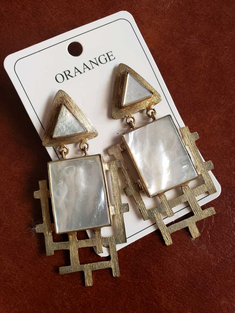 Statement Mother Of Pearl Earrings