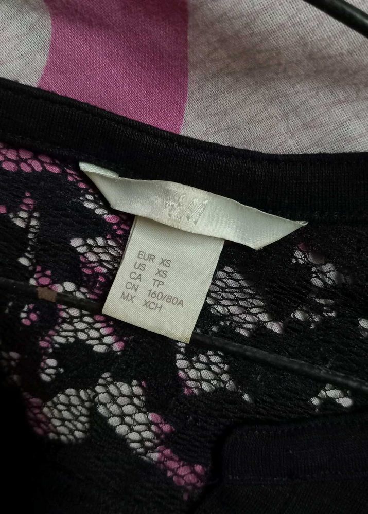 H&amp;M Black Lace Top