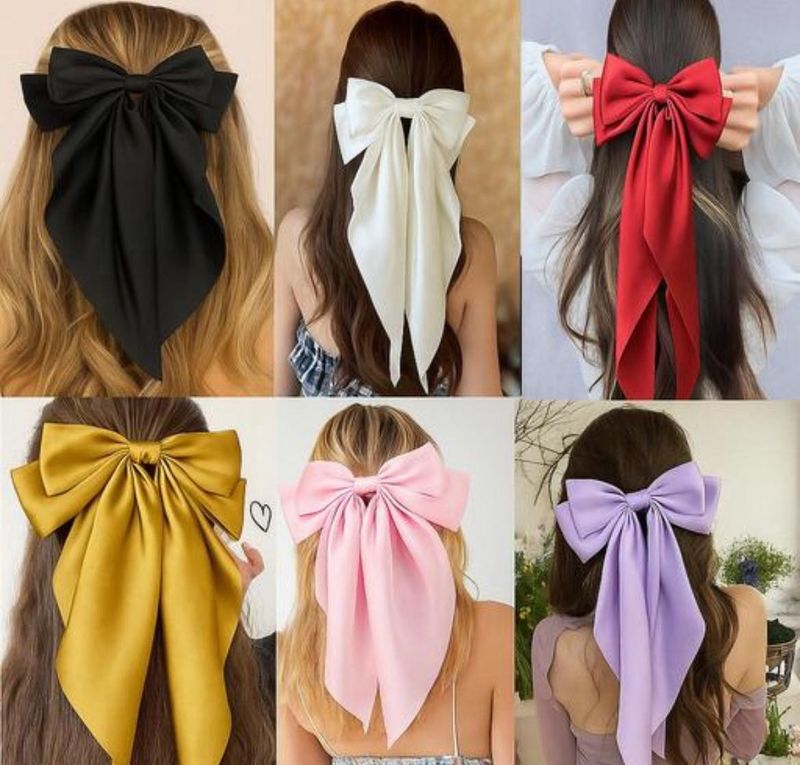 Elegant Large Bow Hair Clip for Women