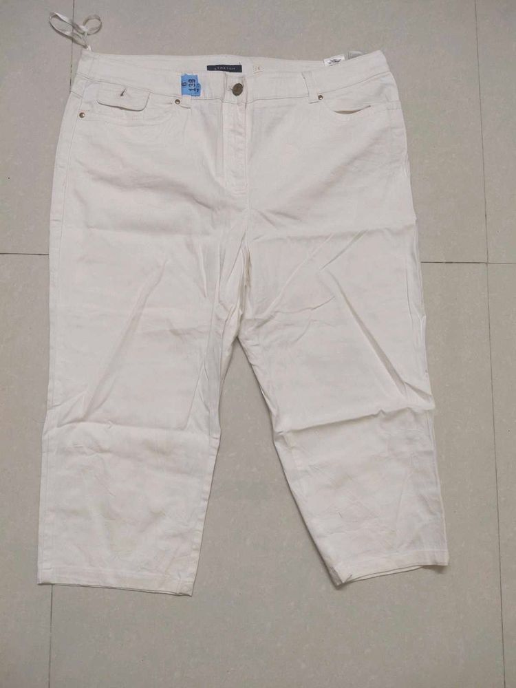 Imported White Capri Pant
