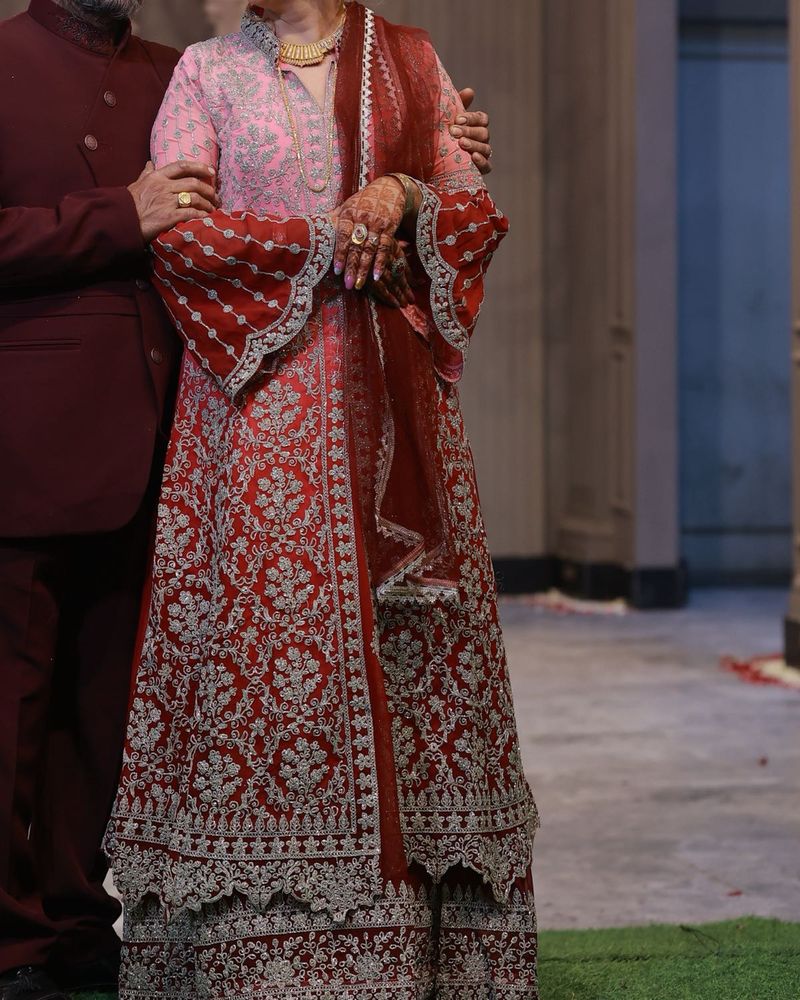 Exquisite Red Embroidered Lehenga Set
