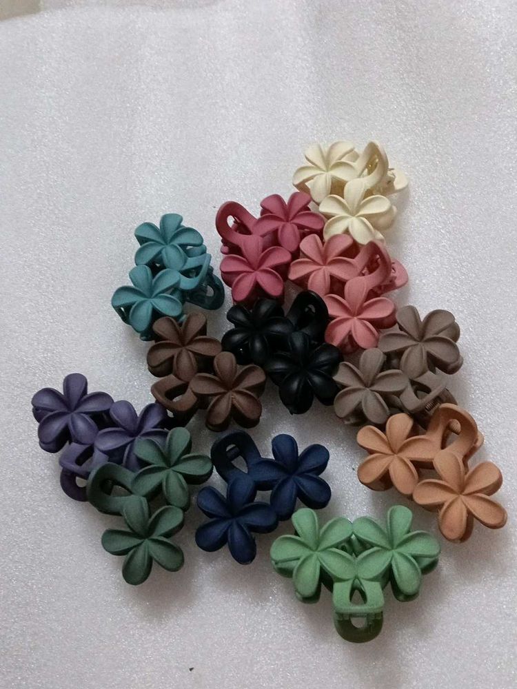 Cute Flower Hair Clips Set