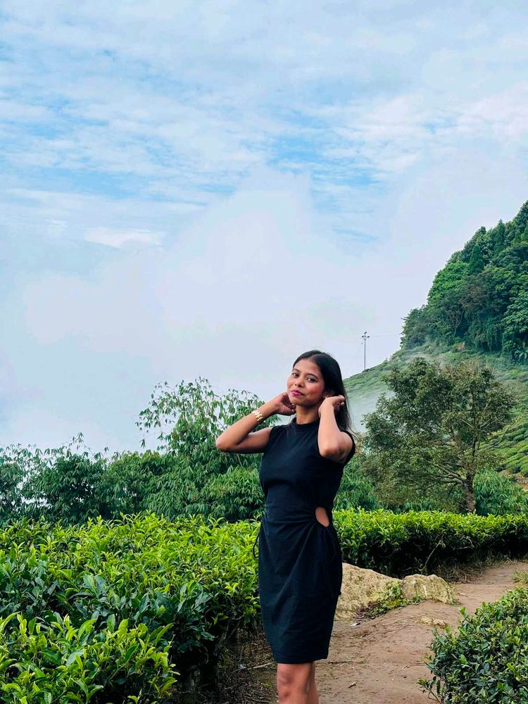 Black Ruched Midi Dress