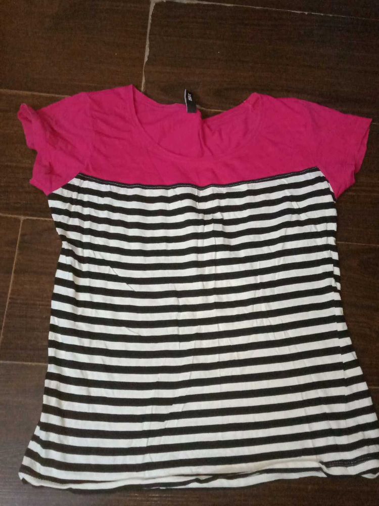 Striped &amp; Pink Tee