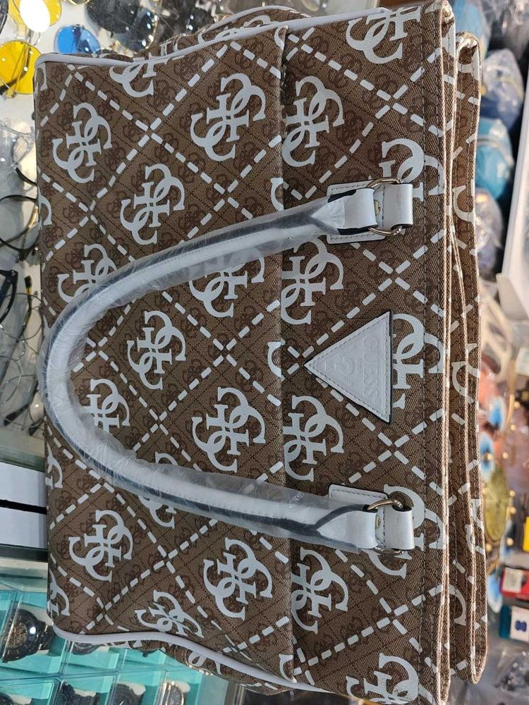 Guess Logo Print Tote Bag