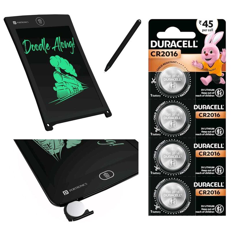 Portronics Ruffpad &amp; extra Batteries(4)