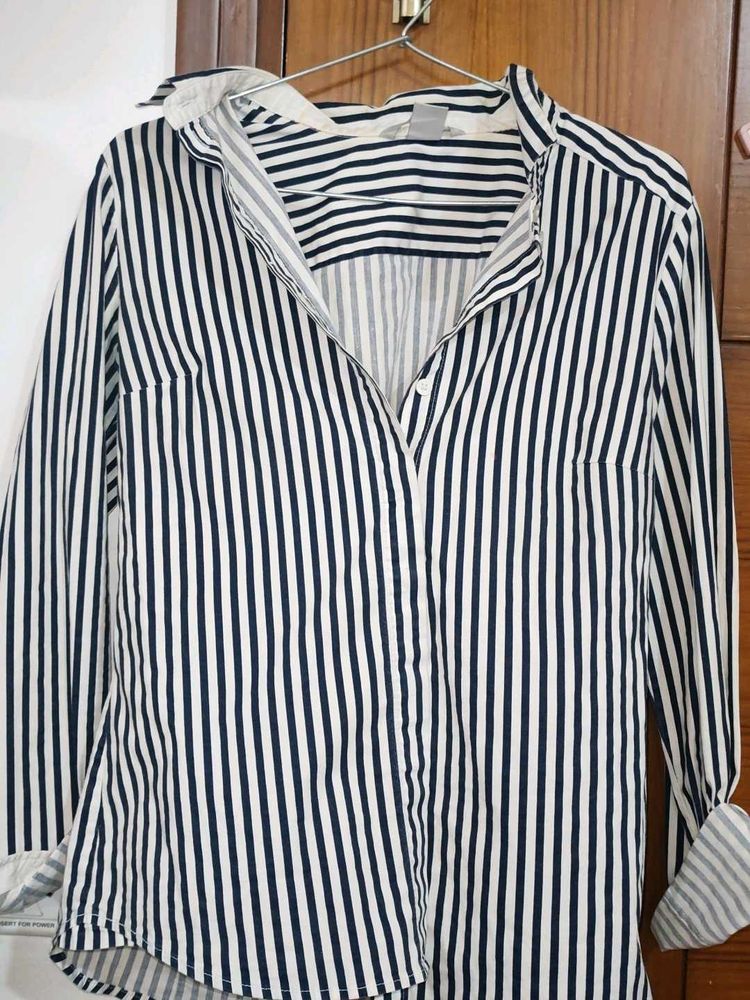 Classic Striped Button-Up Shirt