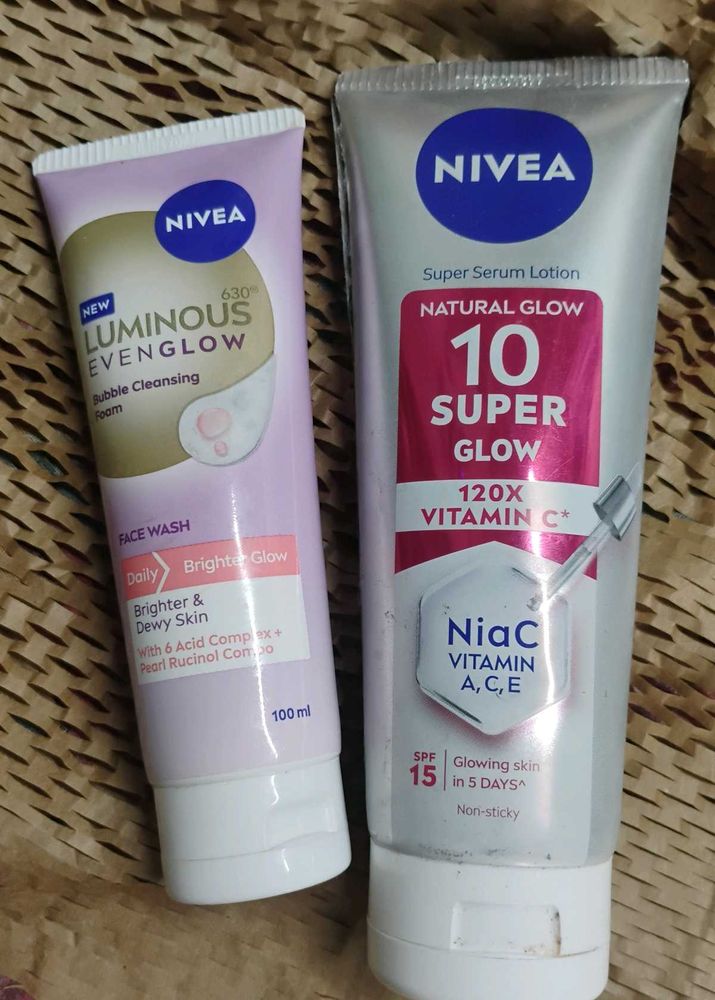 NIVEA Super Serum Lotion + Luminous Face Wash