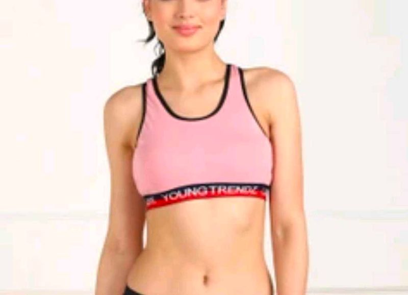 Pink Sports Bra