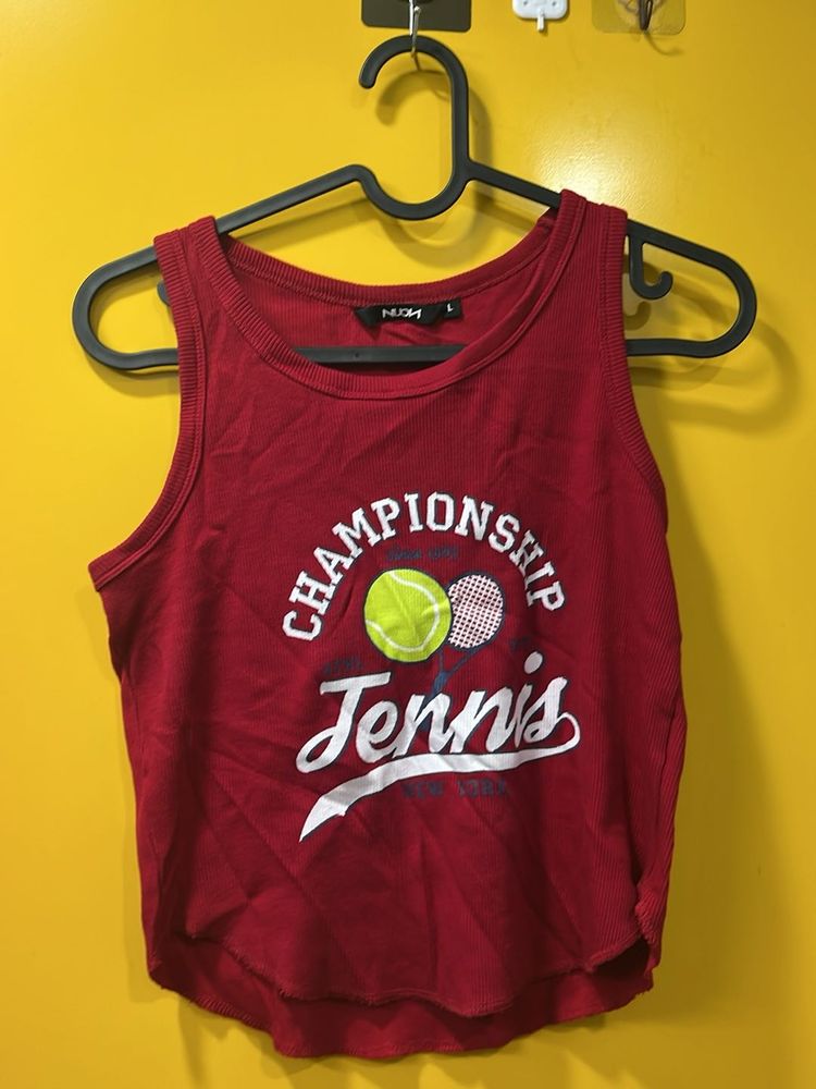 Red Tennis Championship Tank Top