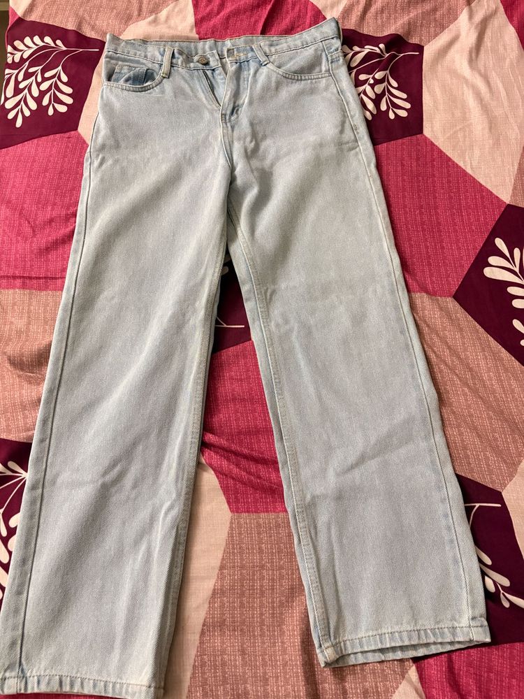 Light Wash Wide Leg Jeans