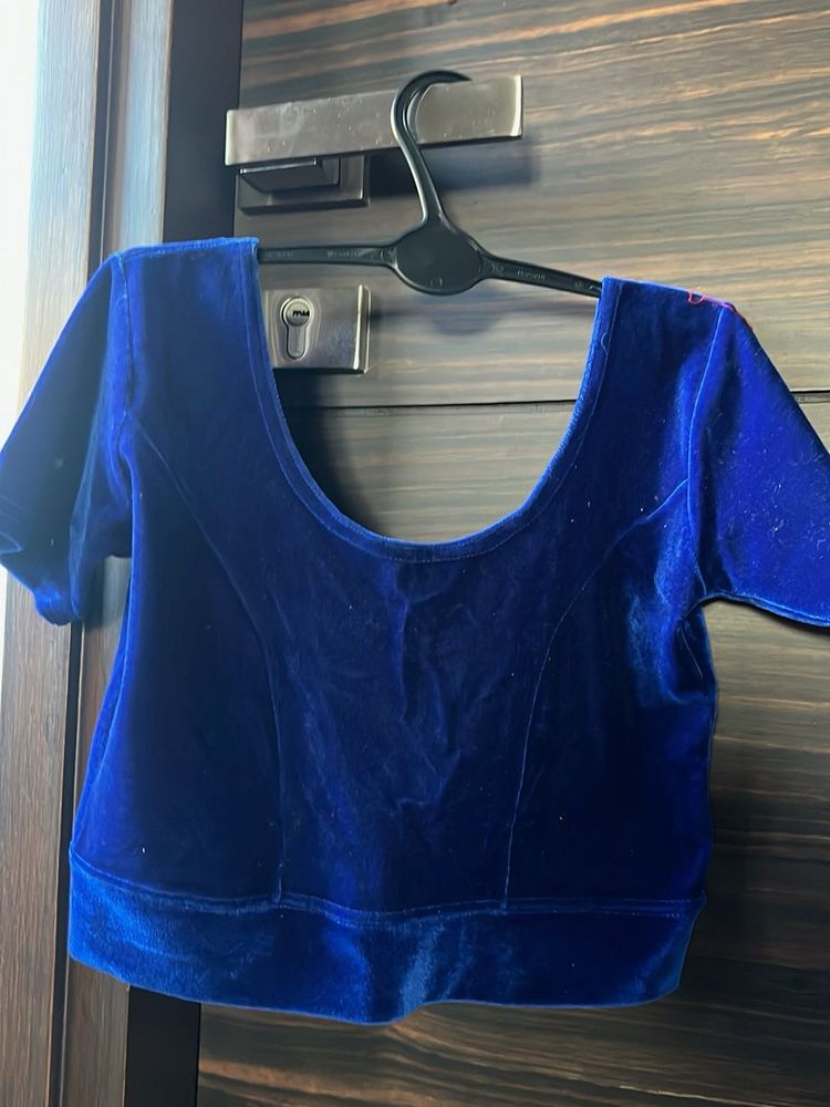 Blue Velvet Blouse