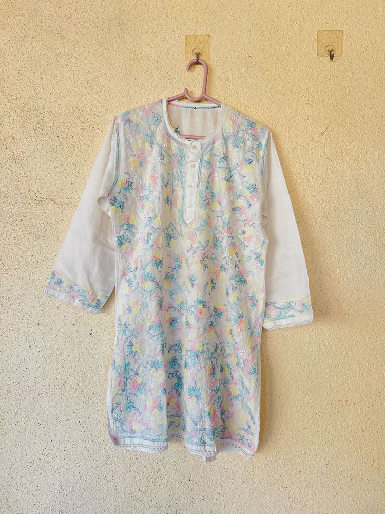 Embroidered Cotton Kurta