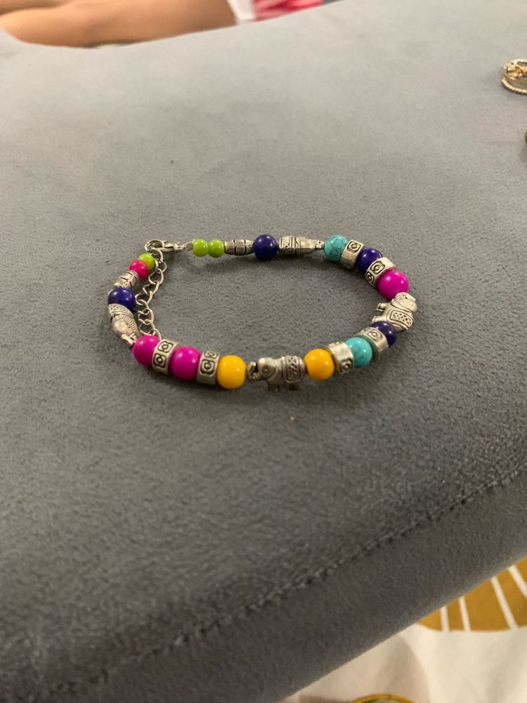 Boho Beaded Elephant Bracelet