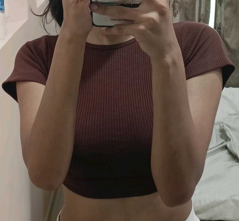 Ribbed Tie-Back Top