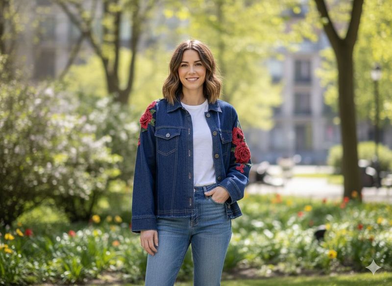 Embroidered Denim Jacket
