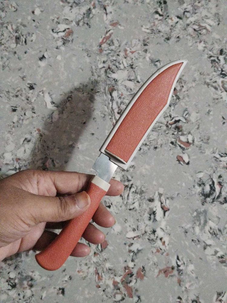 Orange Handle Kitchen Knife