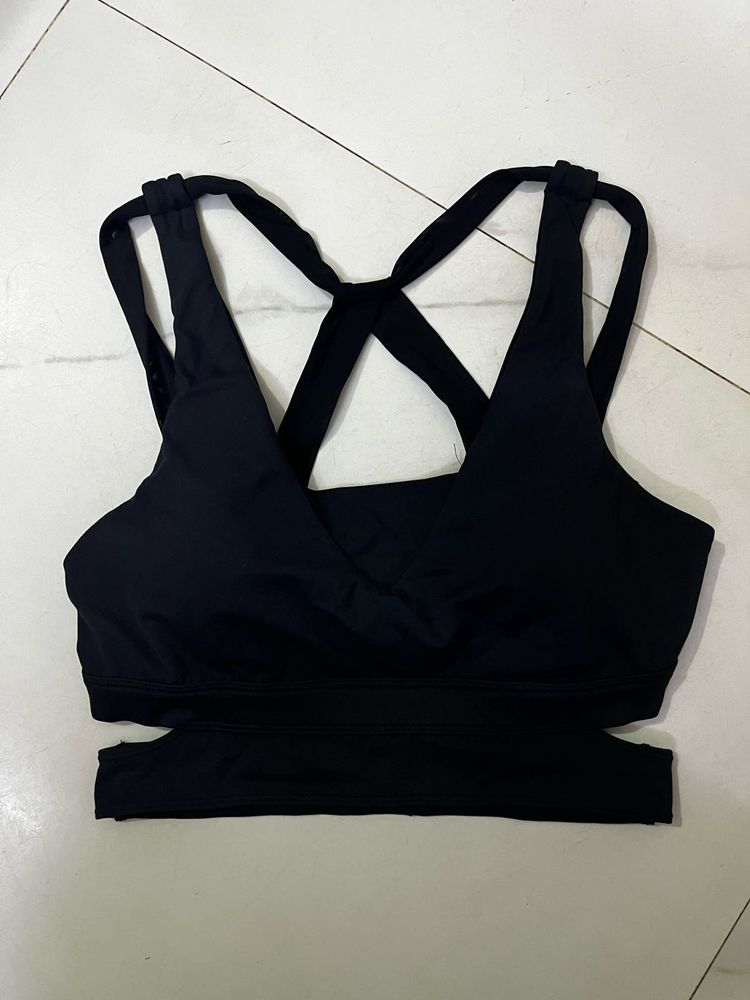 Stylish Black Sports Bra