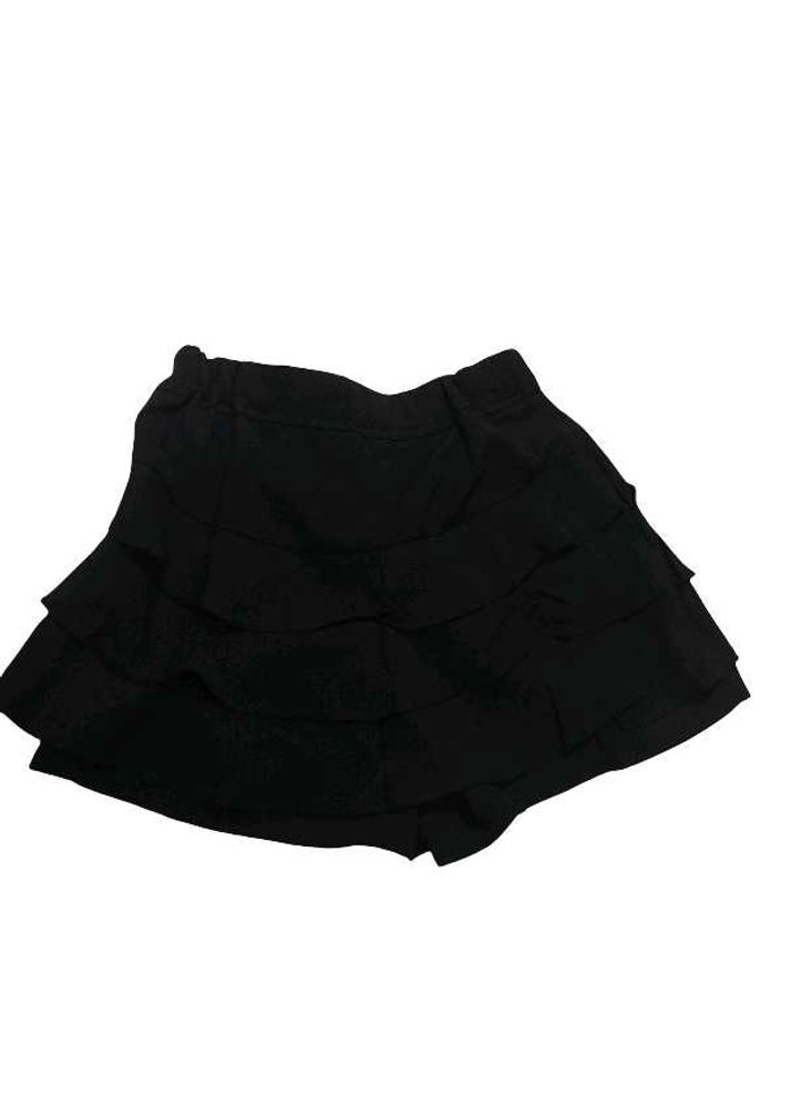 Tiered Black Skort