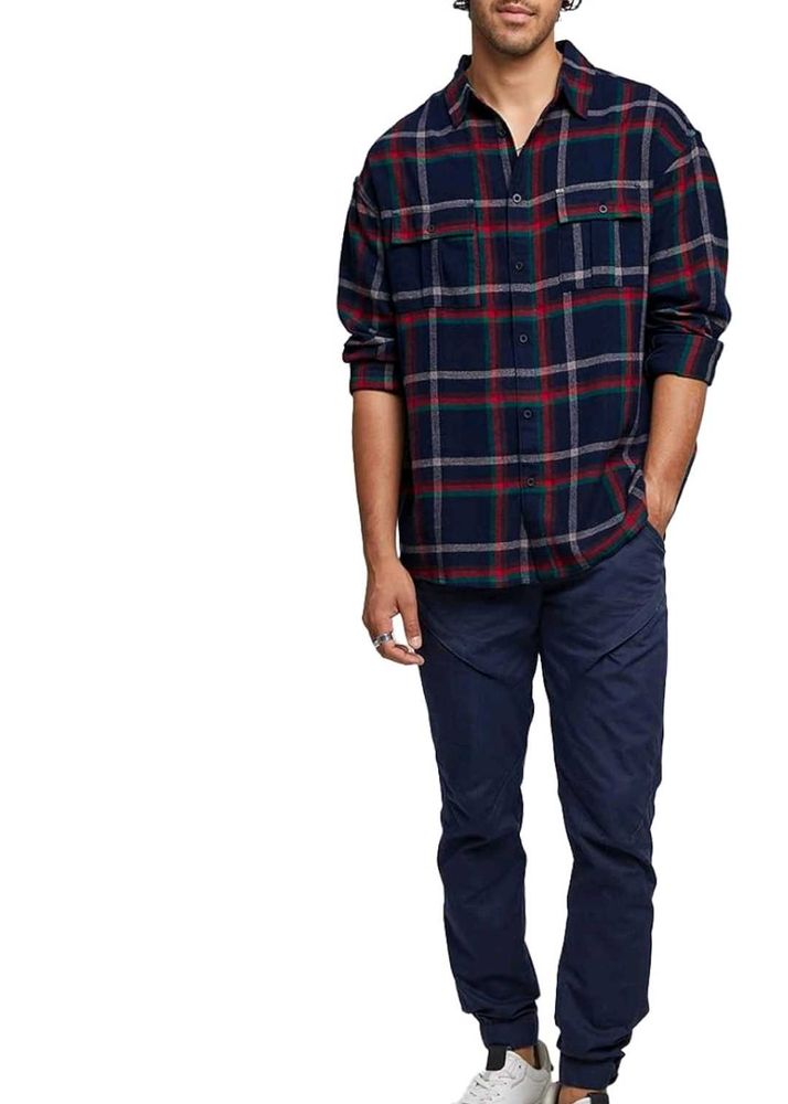 The Souled Store Men's Flannel  Relaxed fit Plaid