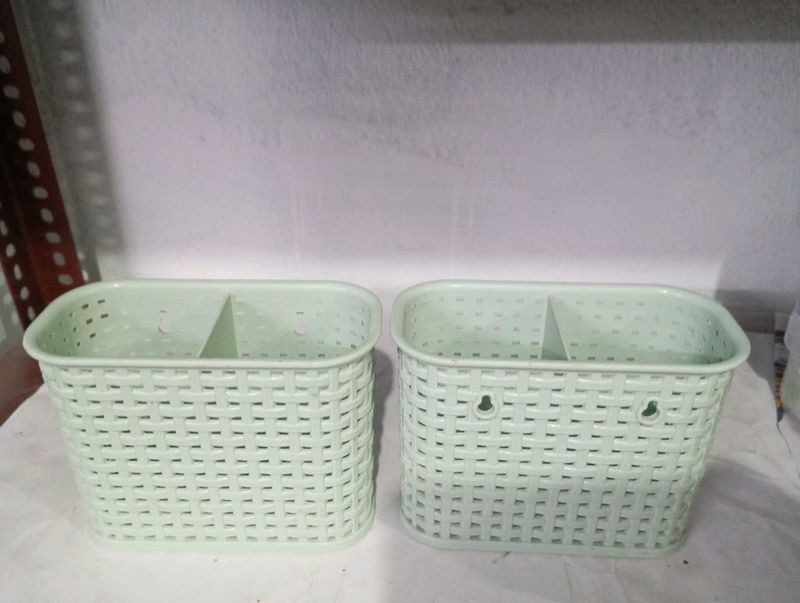2 Pieces Wall Mount Organizer Baskets