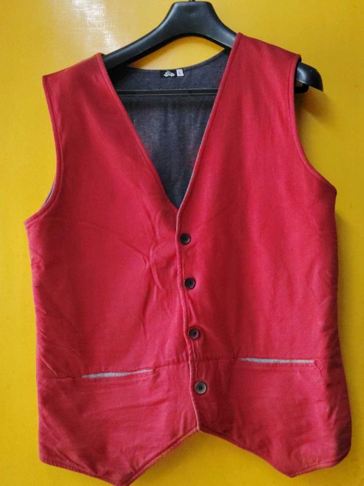 Men's Red Waistcoat
