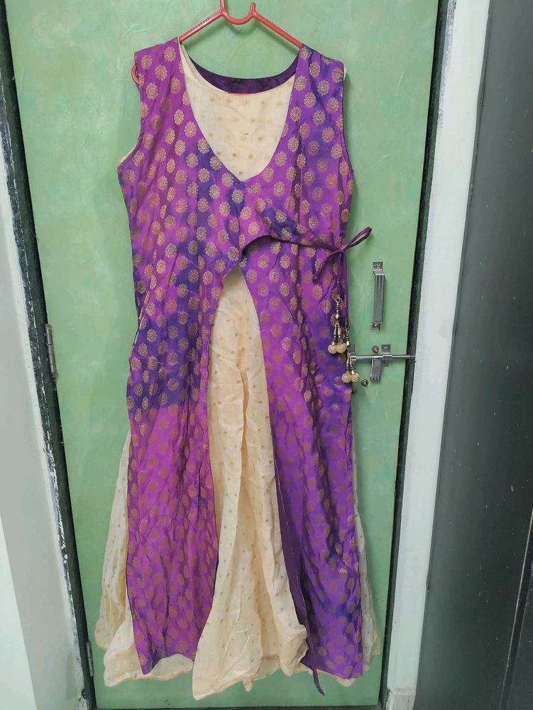 Elegant Purple Ethnic Dress